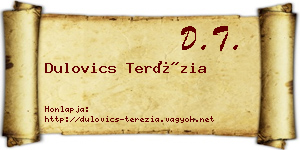 Dulovics Terézia névjegykártya