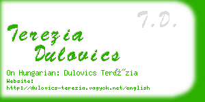 terezia dulovics business card